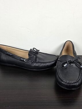 Michael Kors Black Leather Driver Loafers Size 7.5
